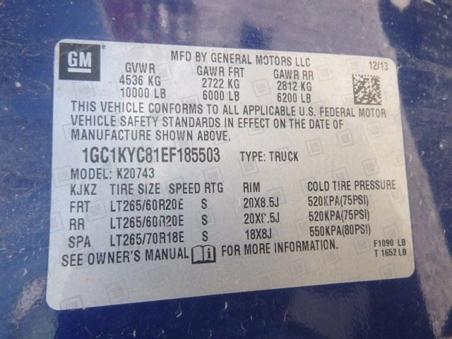 Chevrolet Silverado 2500 2014 caja de transferencia 6,6 L 1187 Foto 4 de 4