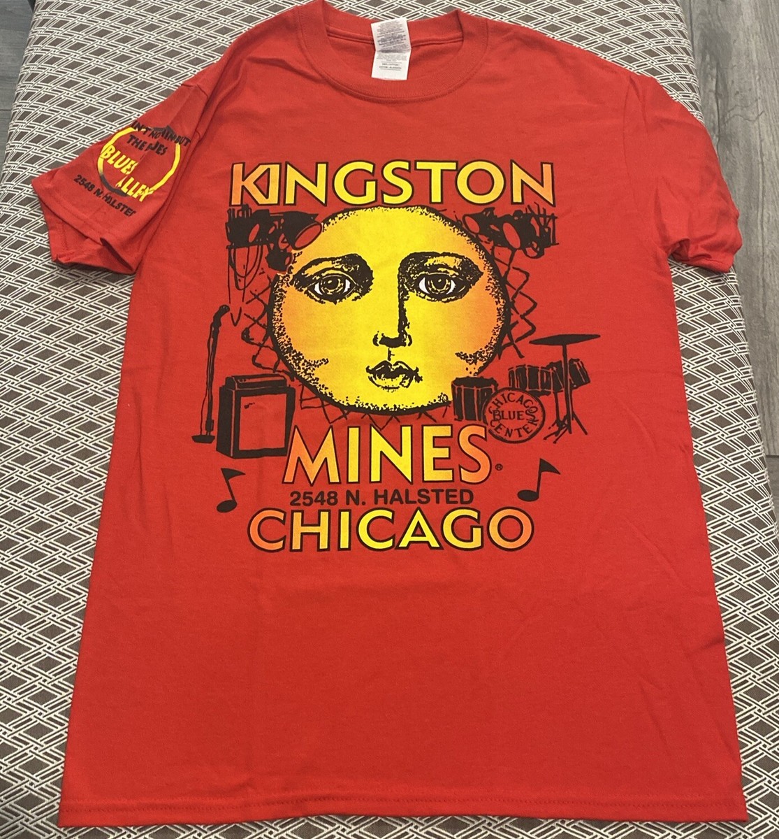 Kingston Mines Blues Alley Chicago T-Shirt Mens Red Tee Size Small