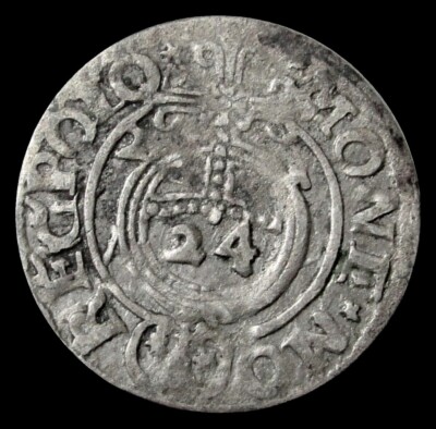 1625 SILVER POLAND / LITHUANIAN 3 POLKER SIGISMUND III HAND