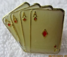 4 aces hat pin, s155