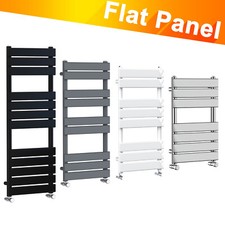 Designer Flat Panel Heated Towel Rail Bathroom Warmer Radiator UK Centre Heating
