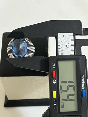 Men 925 Silver Ring Featuring Natural Topaz Bold Style Timeless Elegance Jewelry - Picture 14 of 15