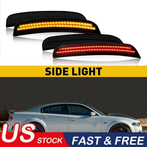 Smoked Lens Front & Rear LED Side Marker Lights For 2015-2021 - Foto 8
