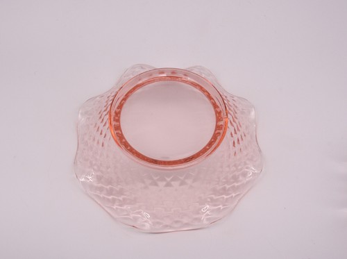 Quilted Pink Diamond Serving Bowl Depression Glass 7” 1930s Imperial Glass Co - Picture 7 of 13