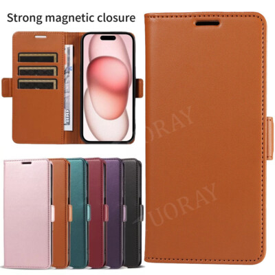 Handy Hülle für iPhone Redmi Google Samsung Leder Flip Cover Tasche Case Wallet
