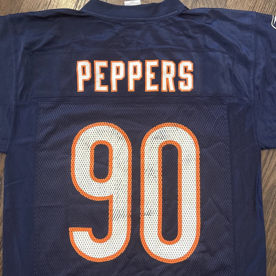 Camiseta deportiva pequeña de los Chicago Bears Julius Peppers para hombre azul Reebok  Foto 3 de 4