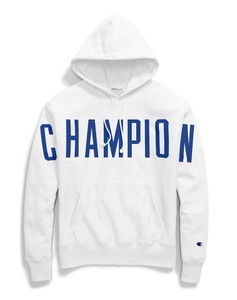 Champion Men S Life Reverse Weave Oversized Arch Logo Pullover