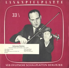 BRAHMS Violin Concerto OISTRAKH KONWITSCHNY Eterna LPV-1015 White/Blue Label GW2