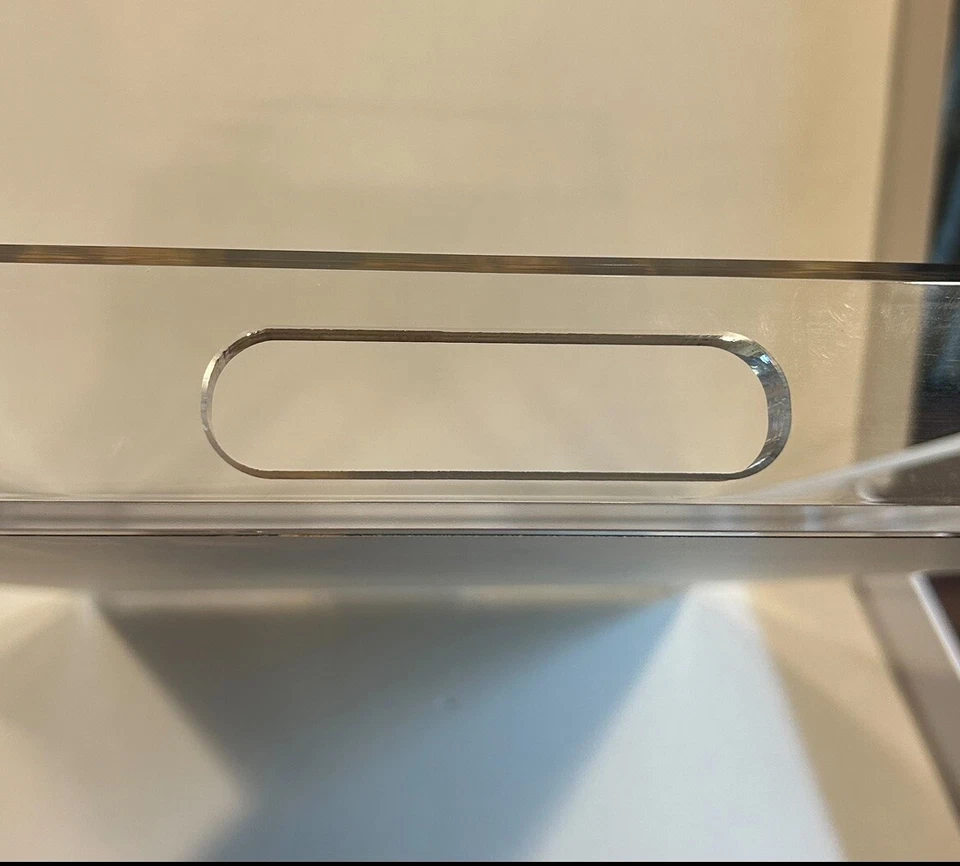 $325 NEW NICOLETTE MAYER COLLECTION Acrylic Tray 22.5”x14.5” Pink Floral Vase - Image 4 of 4