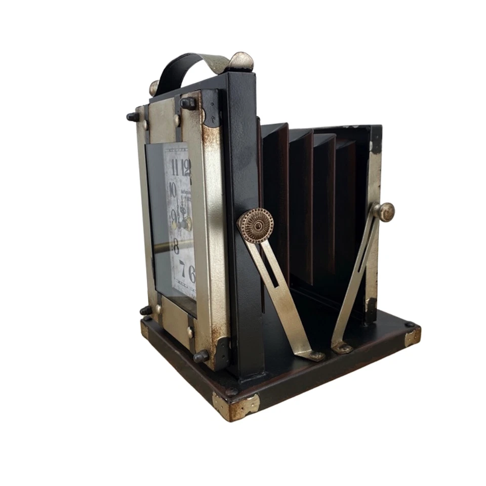 Reloj de escritorio o sobremesa con diseño de cámara estilo vintage Foto 4 de 4