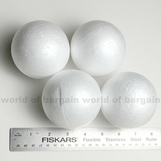 3 In Styrofoam Balls Round White Styro Foam Polystyrene Sphere Art Craft C48 For Sale Online