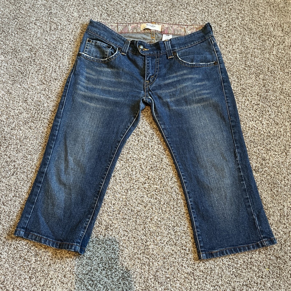 Levi's Womens 504 Slouch Capri Jeans Size 11 Low Rise Crop (34x20