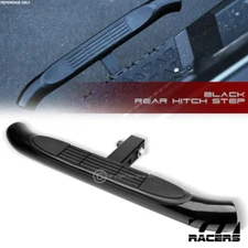 3" Tube Black Rear Trailer Hitch Step Bar Bumper Guard w/2" Tow Receiver G20