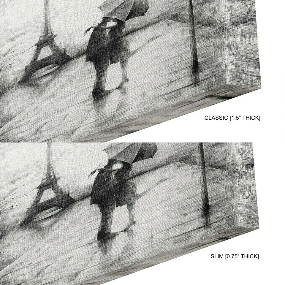 Arte de Intalencia Arte Único Torre Eiffel, Impresión en Lienzo Premium Romántica París  Foto 3 de 4