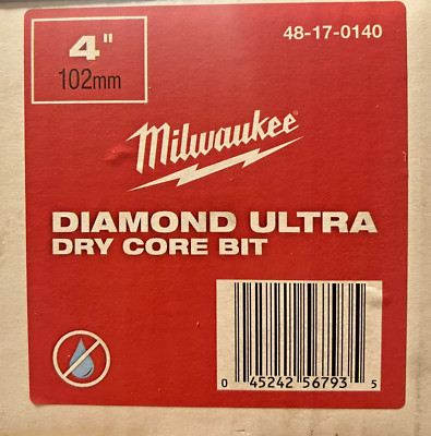 Milwaukee Tool 48-17-0140 Diamond Ultra Dry 4 Inch Core Bit | eBay
