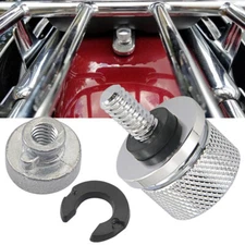 For Most Harley Motorcycle Chrome CNC Aluminum Rear Seat Rack Knurled Bolt Screw