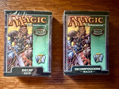 Magic The Gathering Decay Deck 7th Ed + SPANISH version Both are Factory-Sealed 
