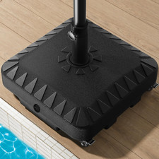 Premium Patio Umbrella Base with Wheels, 120Lbs Weighted Umbrella Stand Outdoor