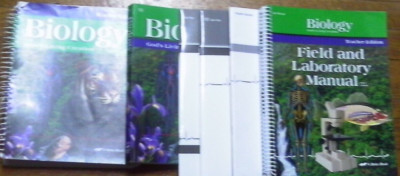 6 PC. BJU BIOLOGY FOR CHRISTIAN SCHOOLS- 3RD EDITION ALMOST COMPLETE SET-