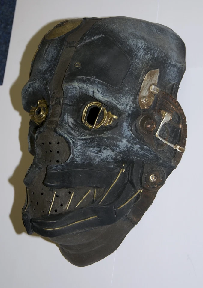 Robótica Ciencia Ficción Cyborg Máscara Halloween Horror Cara Steampunk Robot Vestido Elegante Foto 2 de 3