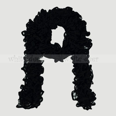 72'' Long Knitted Sashay Ruffled Fluffy Winter Scarf Crochet Warm Solid Color