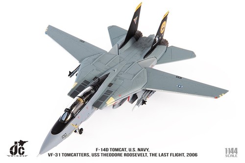 F-14D F-14 Tomcat VF-31 "Tomcatters" US NAVY 2006 1/144 Scale Diecast Model - Picture 5 of 16