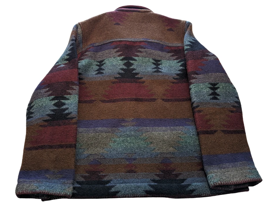 Винтажная женская куртка Aztec X-LARGE шерстяная смесь Southwestern The Territory Ahead - Изображение 2 из 4