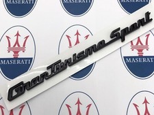 Maserati Black Granturismo Sport Emblem New 7.75 X .75 Maserati Black Granturismo Sport Emblem New 7.75 X .75