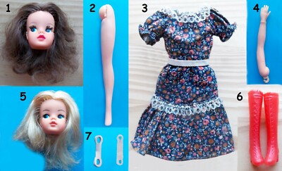 1970-80s PEDIGREE SINDY 11'' marx doll -- DRESS PANTIES -- HEAD ARM LEG TORSO ttt
