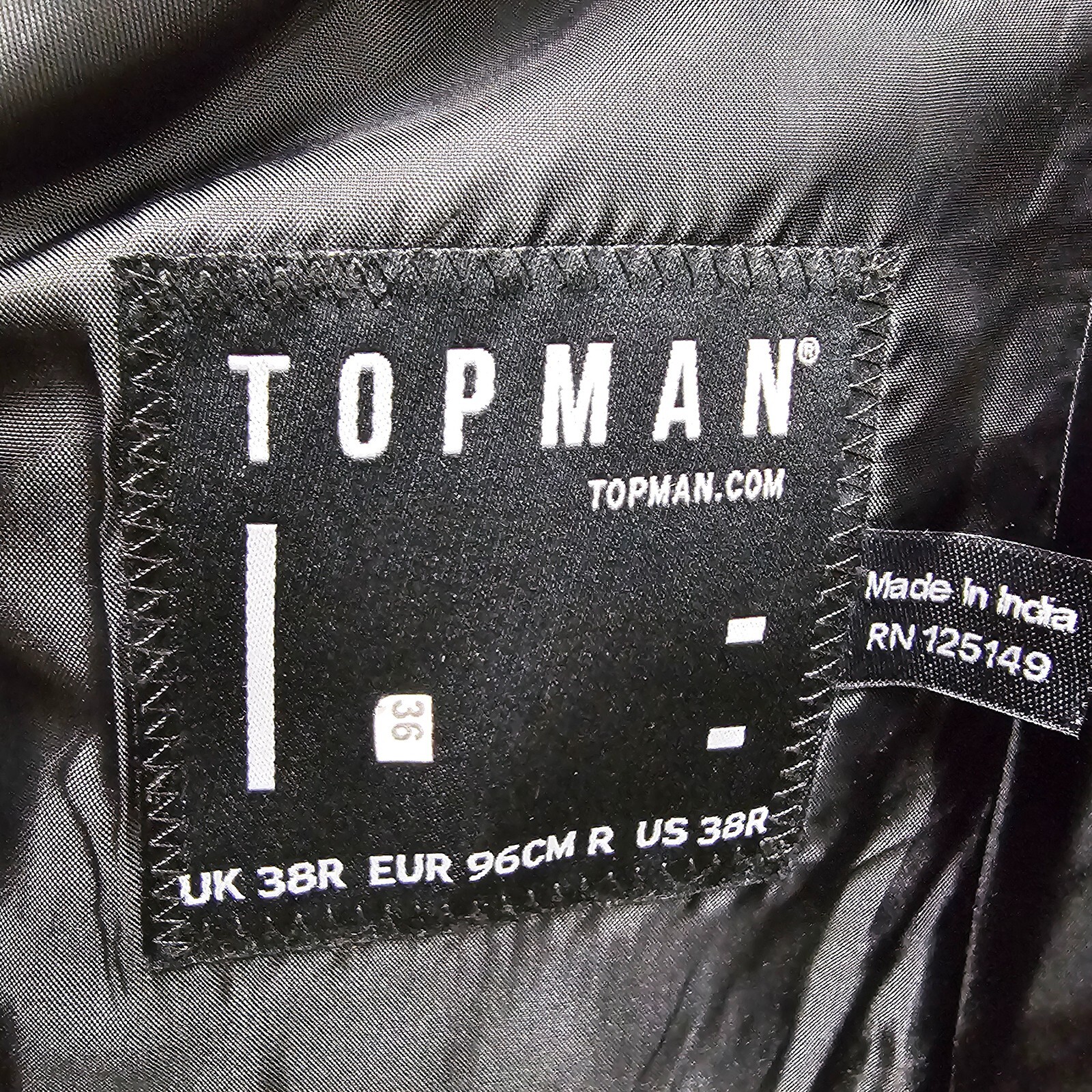 Topman 38R Gray Solid Polyester Two Button Sport … - image 11