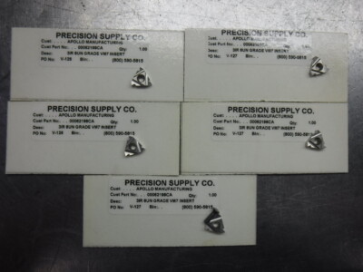 Precision Supply Carbide Threading Inserts QTY5 3IR 8UN VM7 (LOC1984A)