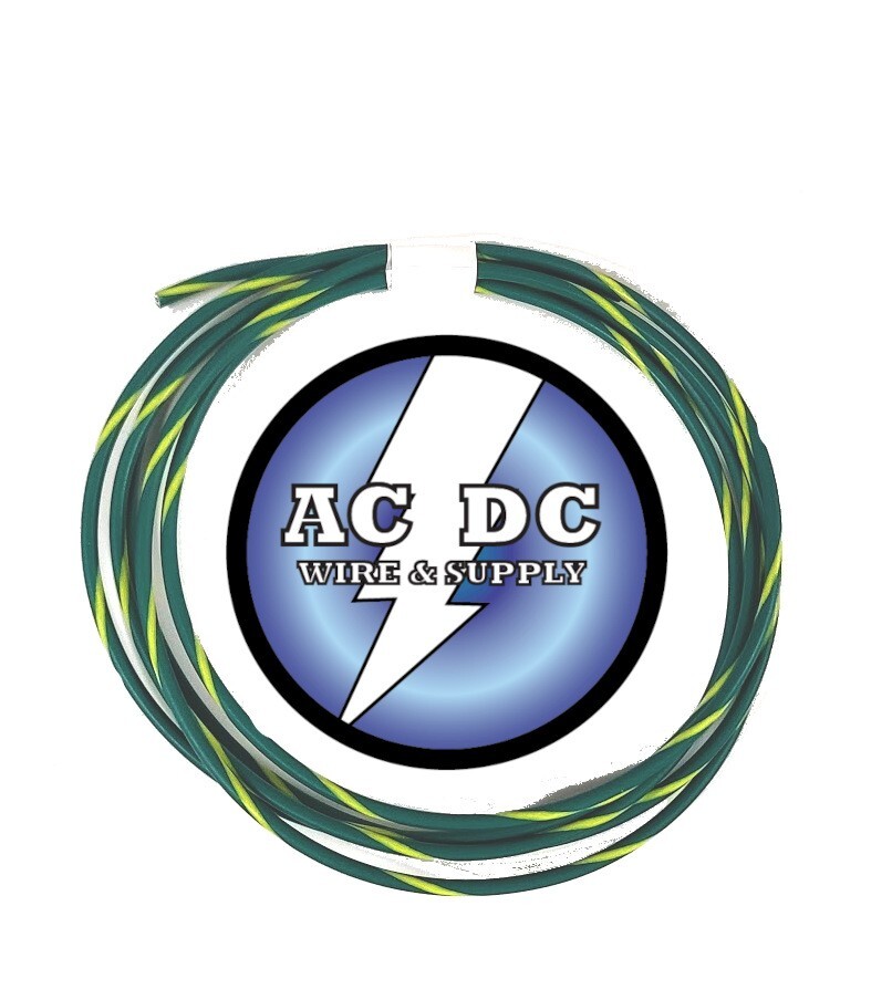AUTOMOTIVE GXL WIRE 20 AWG STRANDED COPPER GREEN W/ YELLOW STRIPE 50 FT