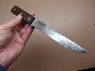 Nice 10 1/2'' Fixed Blade Kitchen Knife 10 1/2'' Long Sharp Carbon Steel Full Tang