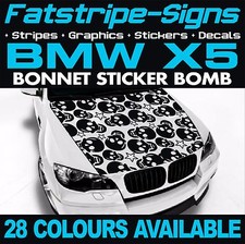 Fits Bmw X5 Graphics Sticker Bomb Bonnet Decals Stickers Stripes E53 E70 F15