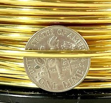 Brass Wire, 12 Gauge, Dead Soft, Half Round Brass Jewelry Wire, 10 Feet, 37