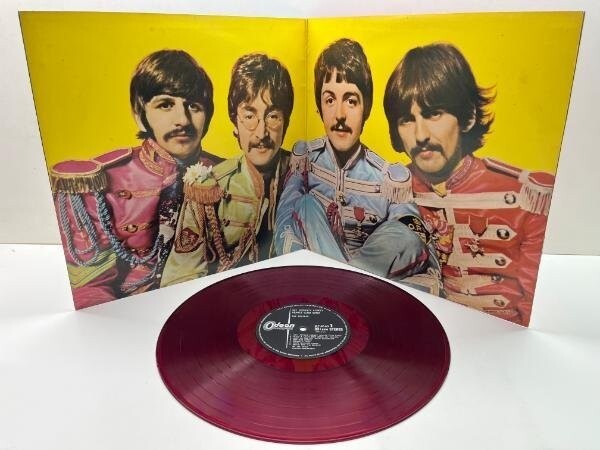 LP/GF Beatles Sgt Peppers Lonely Hearts Club Band（-red Vinyl AP8163 APPLE Japan /00400 Beatles – Sgt. Pepper Japan red vinyl Apple LP with obi