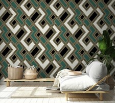 GranDeco Life Fabric Geo Wallpaper 177501 Green