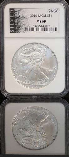 2010 American Silver Eagle S $1 NGC MS69  Silver label Free Shipping