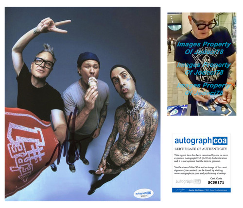 Mark Hoppus Bassist BLINK-182 Signed Autographed 8x10 Photo ACOA D