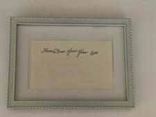 James “Cool Papa” Bell H.O.F. Autograph / Signed Baseball 3x5 Card Framed