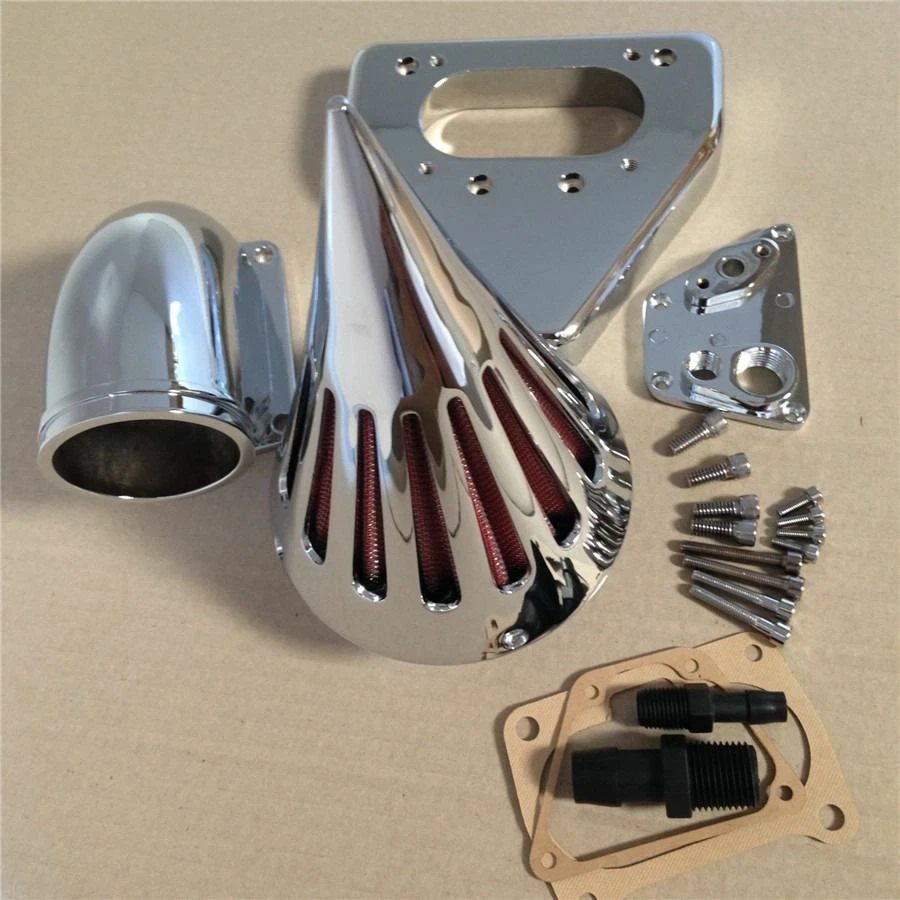 Kits de purificador de aire de clavos para motocicleta Honda VTX 1800 R/S/C/N/F 2002-2009 cromado Foto 3 de 4