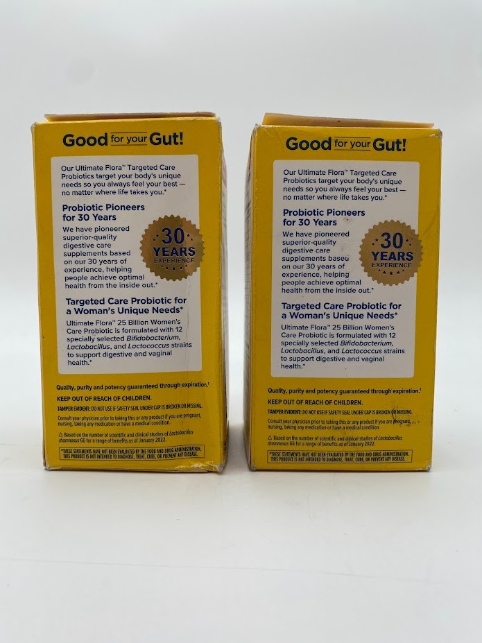 Renew Life Ultimate Flora Women's Care 25 Billion Probiotic 30 capsules Lot of 2