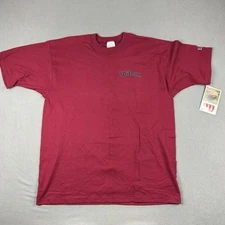 Vintage Wilson Shirt Mens XL Maroon Made in USA Logo Tee Athletic Sports 90s