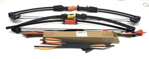 Barnett Archery Lot 3 Bows Banshee Quad Lil' Banshee Nika Easton Arrow Set