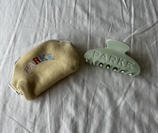 New Parke Claw Clip Hair Clip Sea Foam With Pouch Embroidered Sold Out Summer