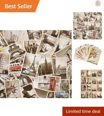 32 Vintage Retro Postcards Set - Perfect for Collectors and Travel Enthusiasts