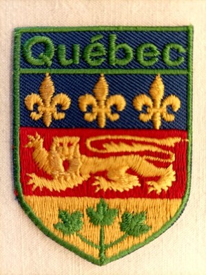 Aufnäher QUEBEC Kanada aus besticktem Stoff - Höhe 7 cm