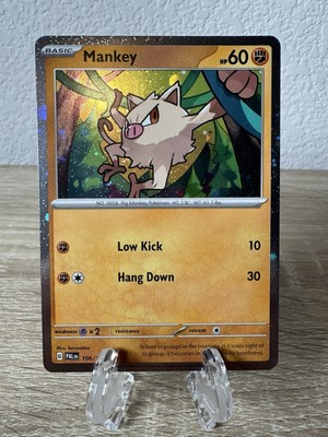 Pokemon TCG Mankey 106/193 Paldea Evolved Cosmos Foil