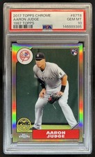 2017 Topps Chrome Aaron Judge 1987 RC Rookie #87T-8 Yankees PSA 10 GEM MINT
