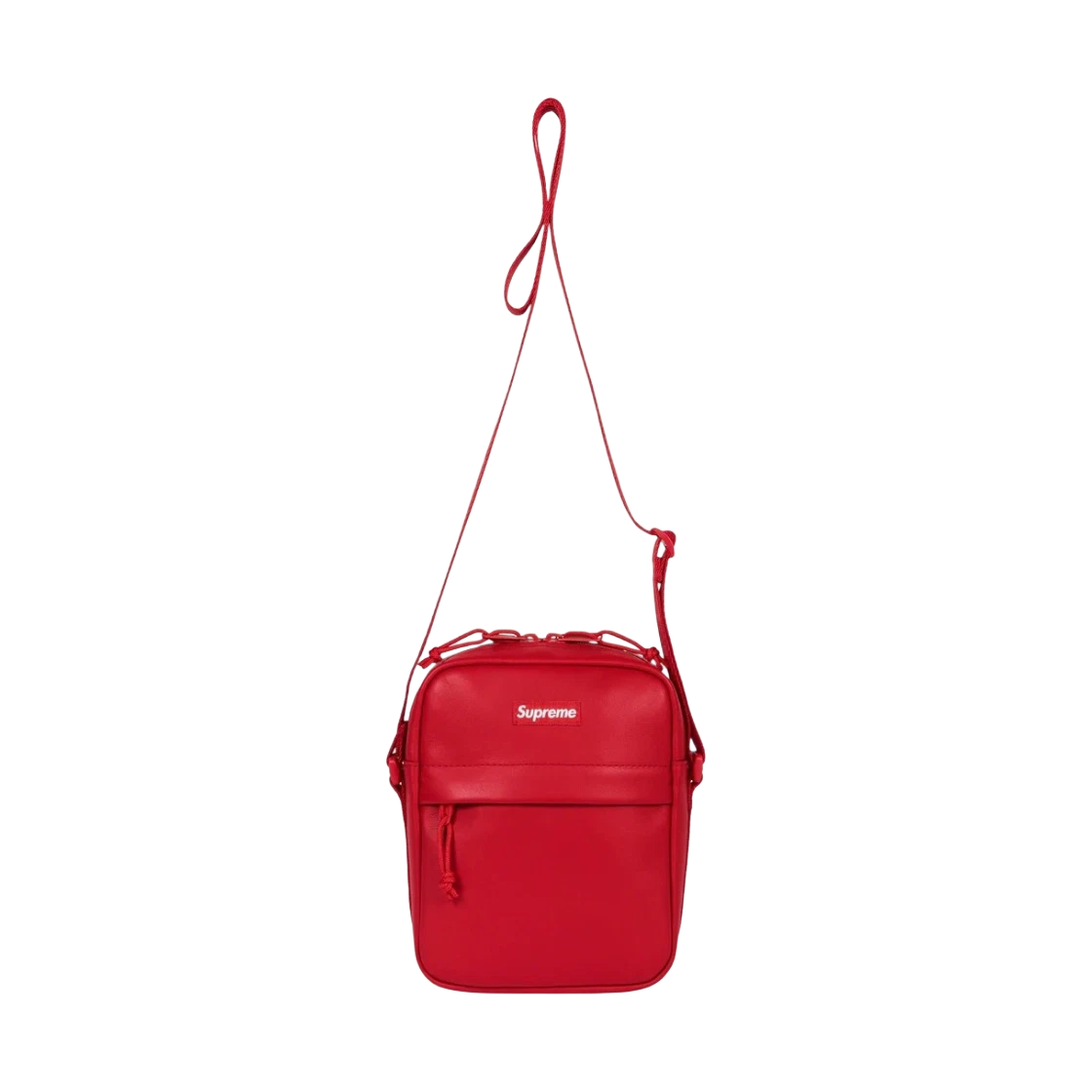 Sac à bandoulière Supreme en cuir rouge   23FW